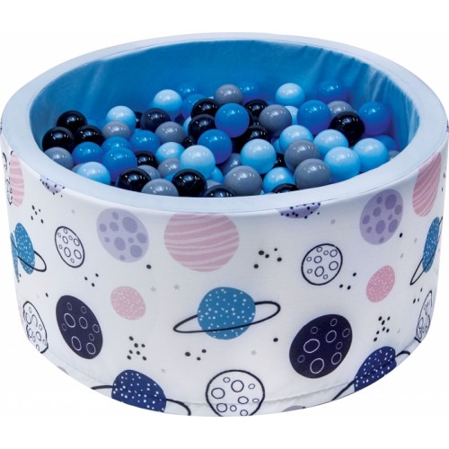 NELLYS Bazén pre deti 90x40cm  -planety, modrý s balonikami