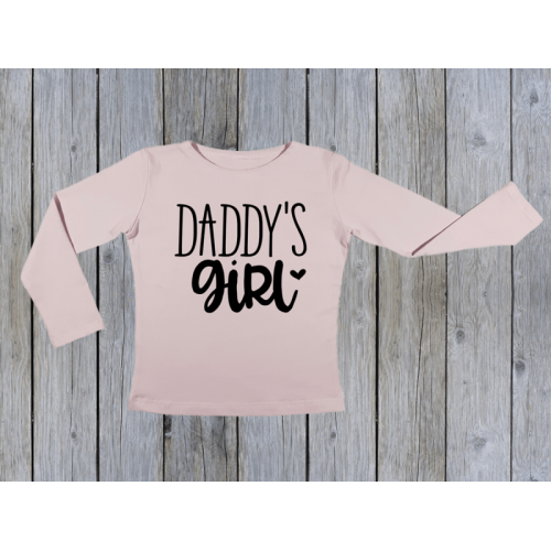 KIDSBEE Dievčenské bavlnené tričko Daddy's Girl - ružovéeľ. 104