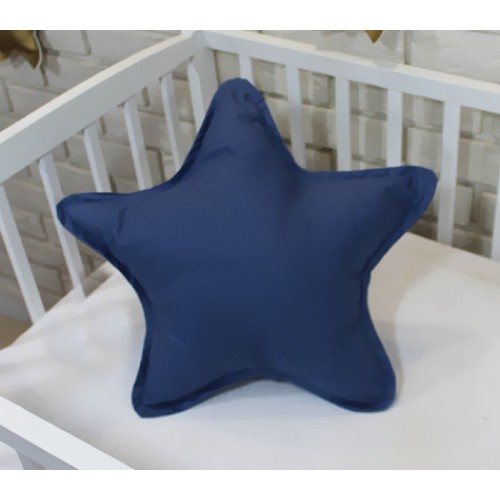 Baby Nellys Dekoračné obojstranný vankúšik - Hviezdička, 45 cm - tm. modrá
