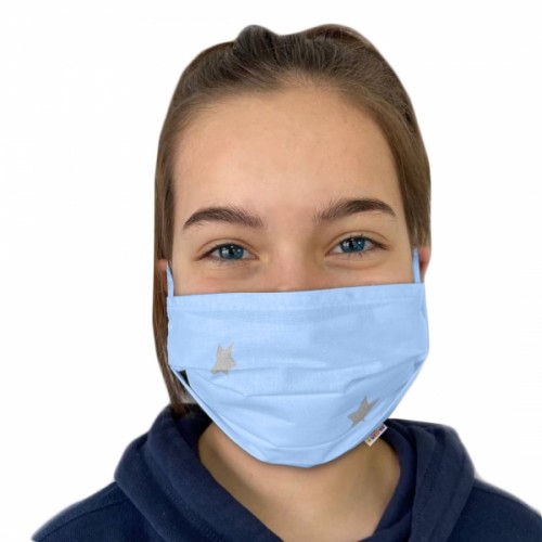 Detská bavlnená rúška, dvojvrstvová s vreckom na filter, na gumku  - chlapecké motivy