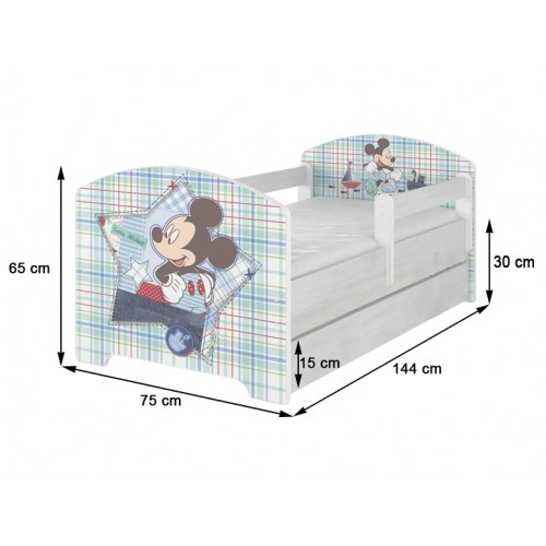 Babyboo Detská posteľ Disney 140 x 70 cm - Minnie Music