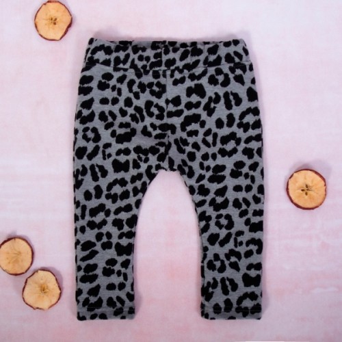 K-Baby Dievčenské legíny Gepardík, šedo-čierna, veľ. 98