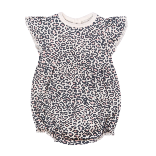 Mamatti Body s nohavičkami Gepardík, biele vzorované