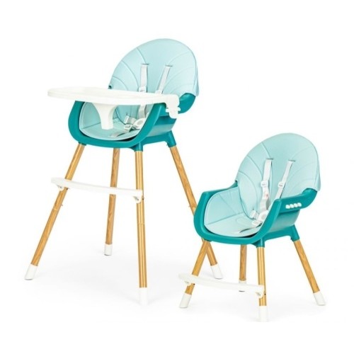ECO TOYS Jedálenská stolička, stolček 2v1 Colby - svetlo modrá