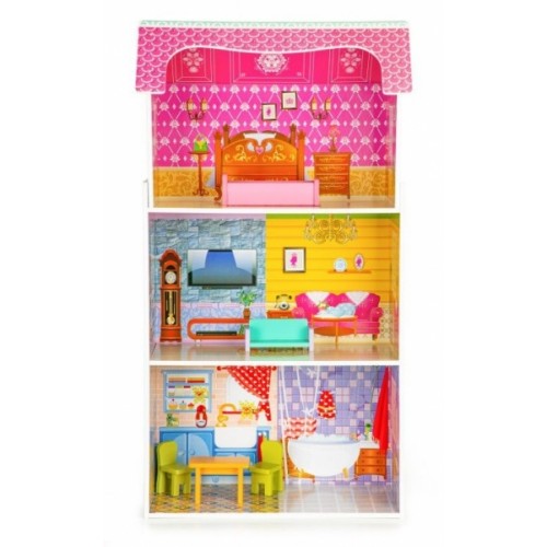 Drevený domček pre bábiky ECO TOYS - Slunečná rezidencie