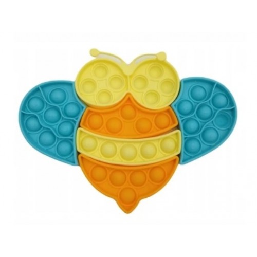 Pop It - Praskající bubliny, silikonová antistresová spol. hra, Puzzle včielka