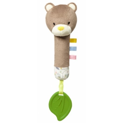BabyOno Edukačná hračka s pískatkom a hryzátkom Teddy Gardener
