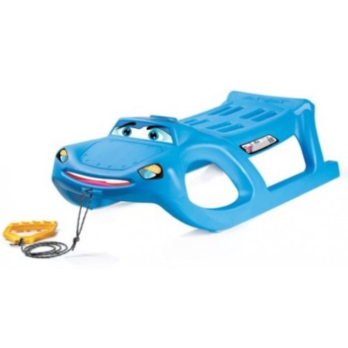 TULIMI Sánky plastové CAR SMILE, 91,3x29,1x44,9, nosnosť 50kg, modré