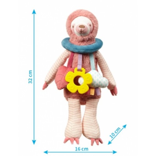 BabyOno Závesná hračka - Sloth Lenny, pudrová