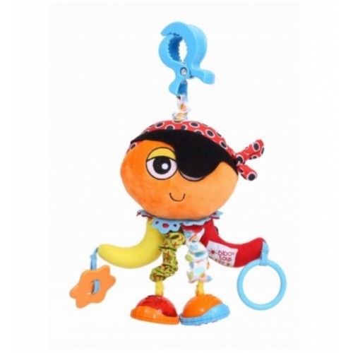 Biba Toys Závesná plyšová hračka s vibráciou a hrkálkami, Chobotnice Pirát