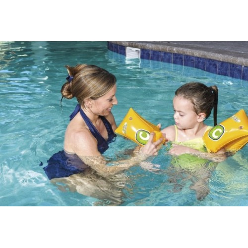 Rukávky nafukovacie Swim Safe žlté 2 komory 30x15cm v krabičke 12x19, 5cm od 5-12 rokov