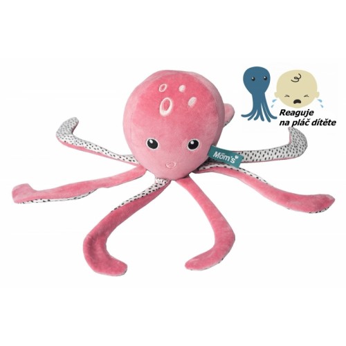 Hencz Toys Šumicí maznáčik Chobotnica - velvet růžová