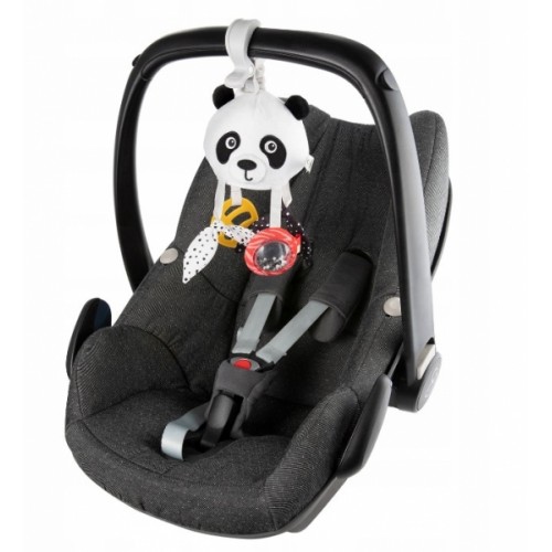 Závesná plyšová hračka s hrkálkou a klipom Canpol Babies, Panda