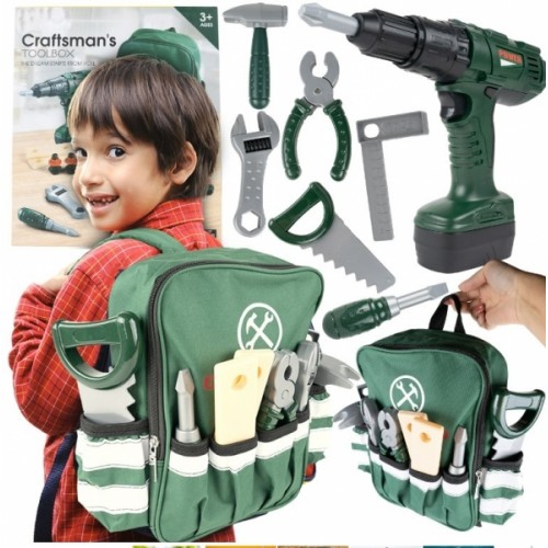 Detský Kufor s vŕtačkou a náradím, Tool set Tulimi, 36 ks