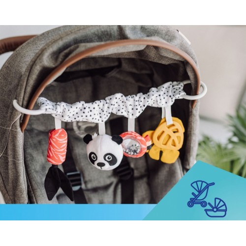 Závesná plyšová hračka s hrkálkou Canpol Babies Panda