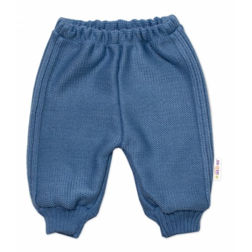 5-dielna pletená sada Baby Nellys, Boy, body, nohavice, sveter, čiapka, motýlik, modrá,68