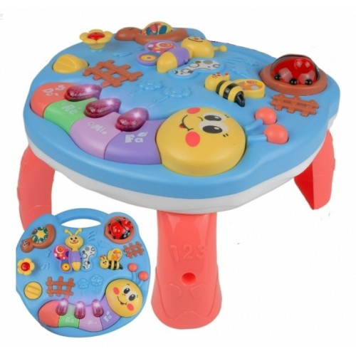 Interaktívna hračka/stolček s melódiou 2V1 Tulimi, Včielka s húsenicou