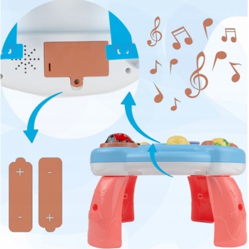 Interaktívna hračka/stolček s melódiou 2V1 Tulimi, Včielka s húsenicou
