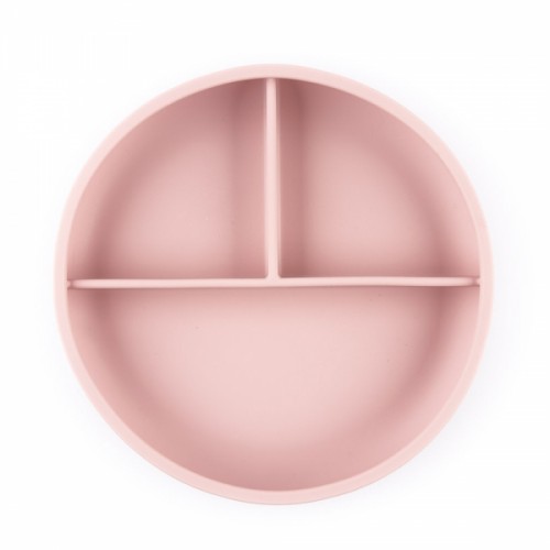 Silikónový protišmykový tanier s prísavkou Baby in world, ružový
