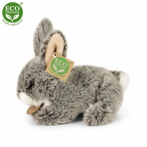 Plyšový králik tmavo šedý ležiaci 17 cm ECO-FRIENDLY