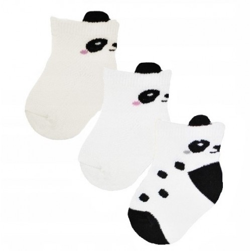 Dojčenské ponožky, 3 páry - Noviti - Koala, biela/smotana, veľ. 12-18 m