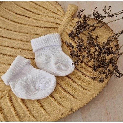 Dojčenské ponožky bavlna, Z&Z, biele, 6-9 m