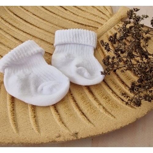Dojčenské ponožky bavlna, Z&Z, biele, 6-9 m
