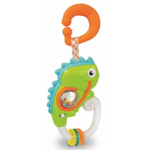 Interaktívna hračka so zvukom Baby, Chameleon, zelená