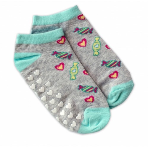 Detské ponožky s ABS Cukríky, veľ. 31/34 - šedé