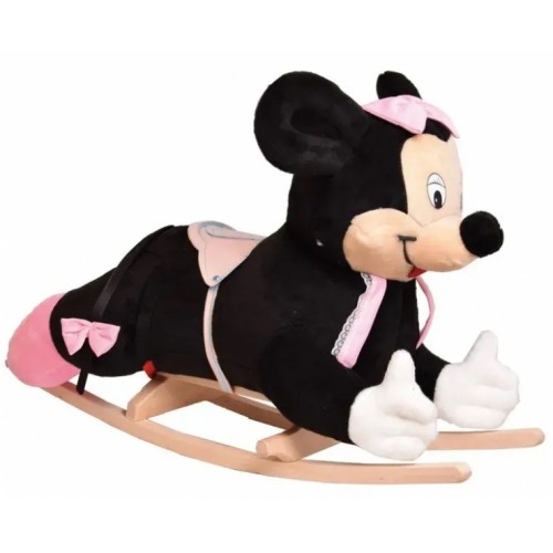 Plyšový hojdací Myška Minnie - čierna/ružová