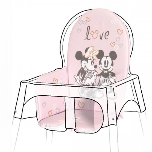Vložka do jedálenskej stoličky Keeeper Minnie Mouse, púdrovo ružová