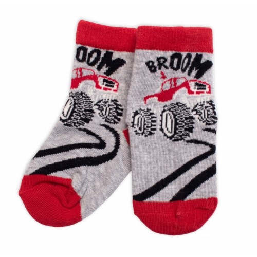 Detské bavlnené ponožky Track - sivé