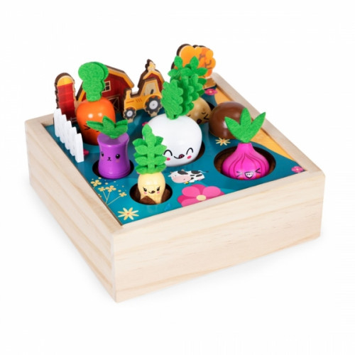 Drevená náučná hra, zeleninová záhrada s domčekom Eco Toys