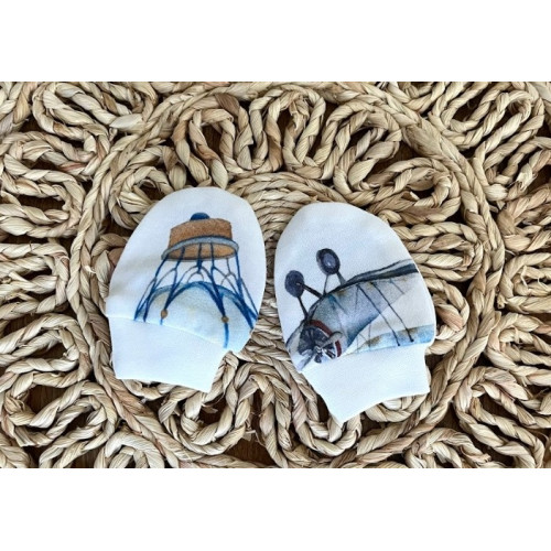 Dojčenské rukavičky Mamatti, Balón - biele