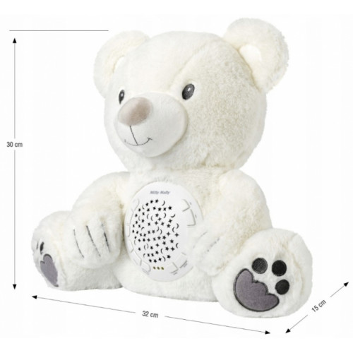 Plyšový Medvedík s projektorom, biela