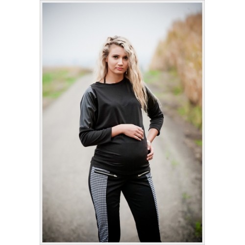 Be MaaMaa Tehotenské tričko / blúzka ELPIS dl. rukáv, vel. L/XL