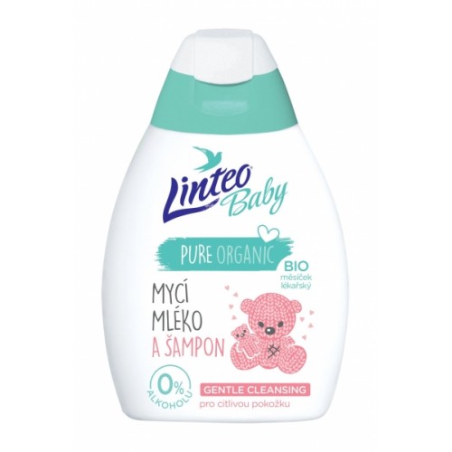 Umývacie mlieko a šampón BIO nechtíkom lekárskym LINTEO BABY