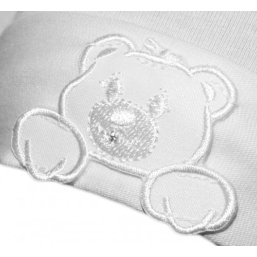 Bavlnená čiapočka Medvedík Baby Nellys ® - biela