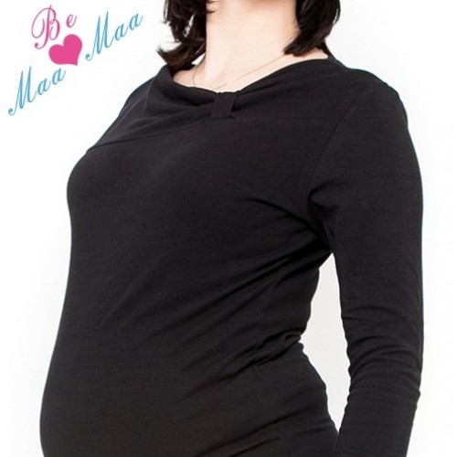 Be MaaMaa Tehotenské tričko Vanessa - čierne