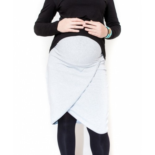 Tehotenská sukňa Be Maamaa - KALIA sv. šedá
