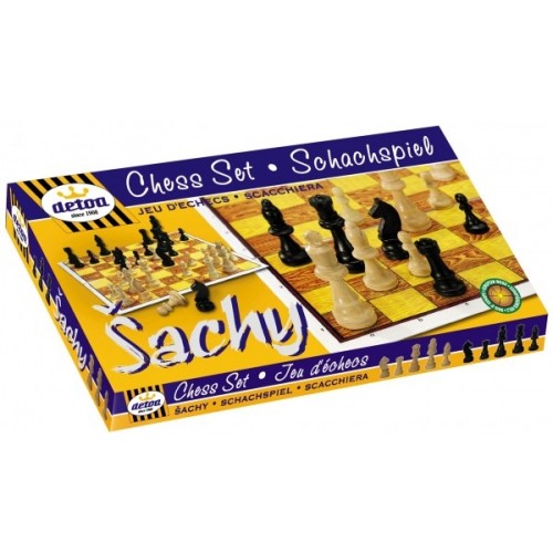 Teddies Šach drevo spoločenská hra v krabici 37x22x4cm
