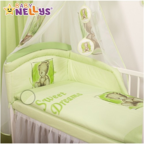 Baby Nellys Obliečky Sweet Dreams by Teddy - zelený
