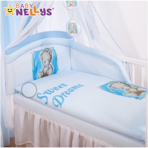 Baby Nellys Obliečky Sweet Dreams by Teddy - modrý