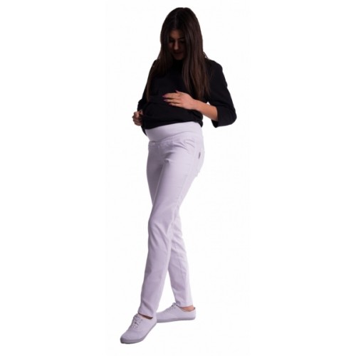 Be MaaMaa Tehotenské nohavice s mini tehotenským pásom - čierné