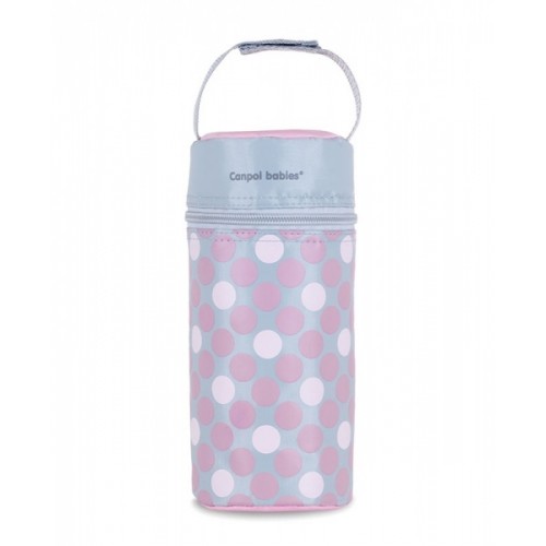 Canpol babies Termobox na dojčenskú fľašu - bodki ružové