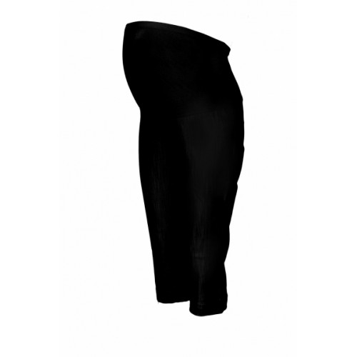 Be MaaMaa Tehotenské 3/4 nohavice s elastickým pásom - čierne