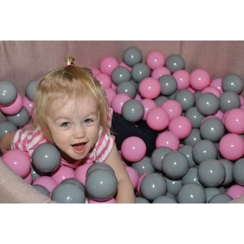 NELLYS Bazén pre deti 90x40cm kruhový tvar + 200 balónikov - růžový